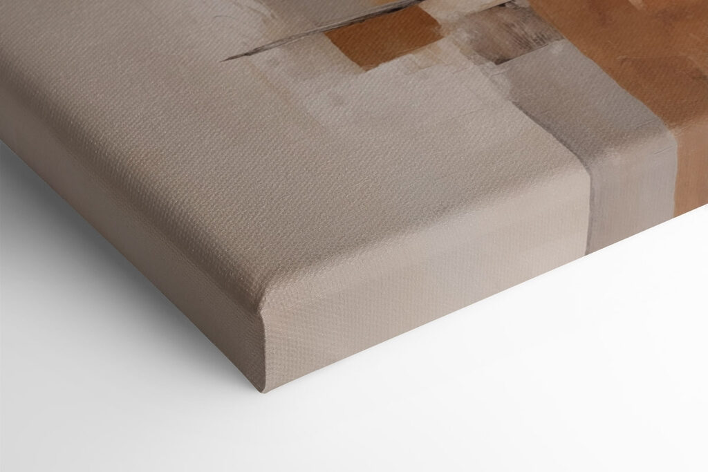 Painting of a white and brown wall