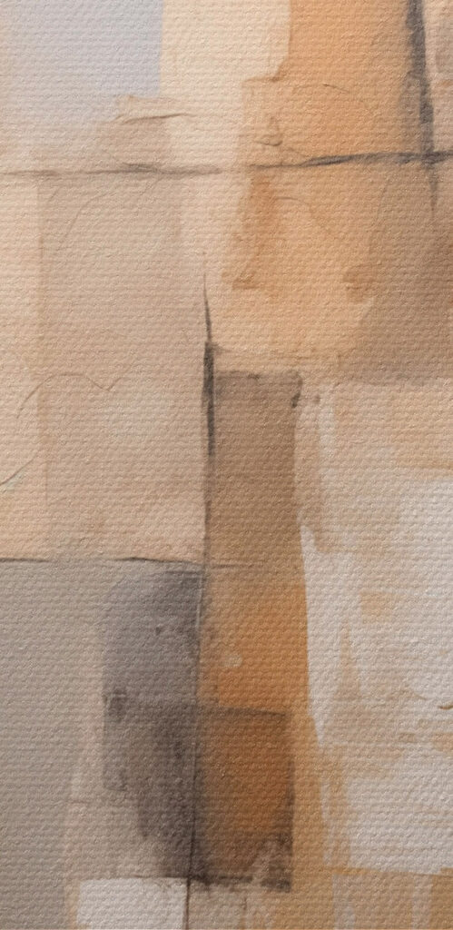 Painting of a white and brown wall