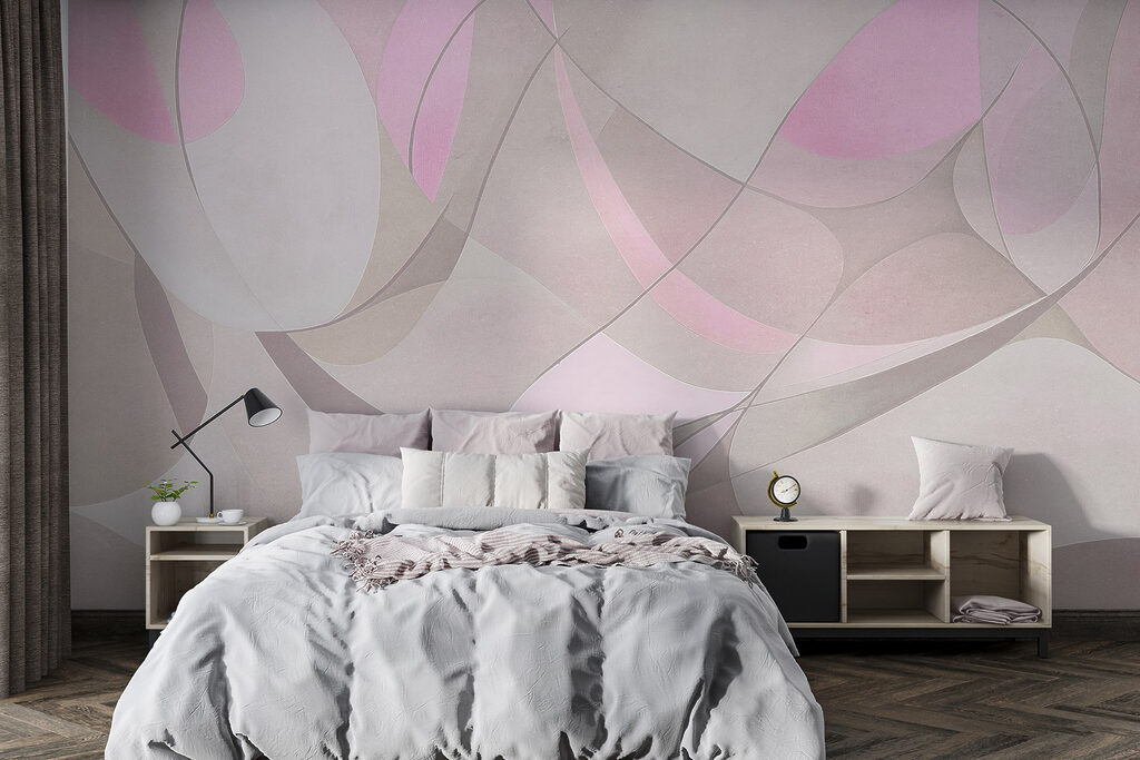 Pink and grey art