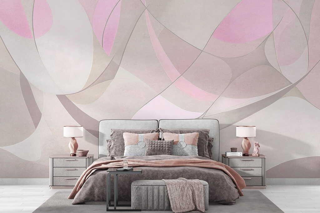 Pink and grey art