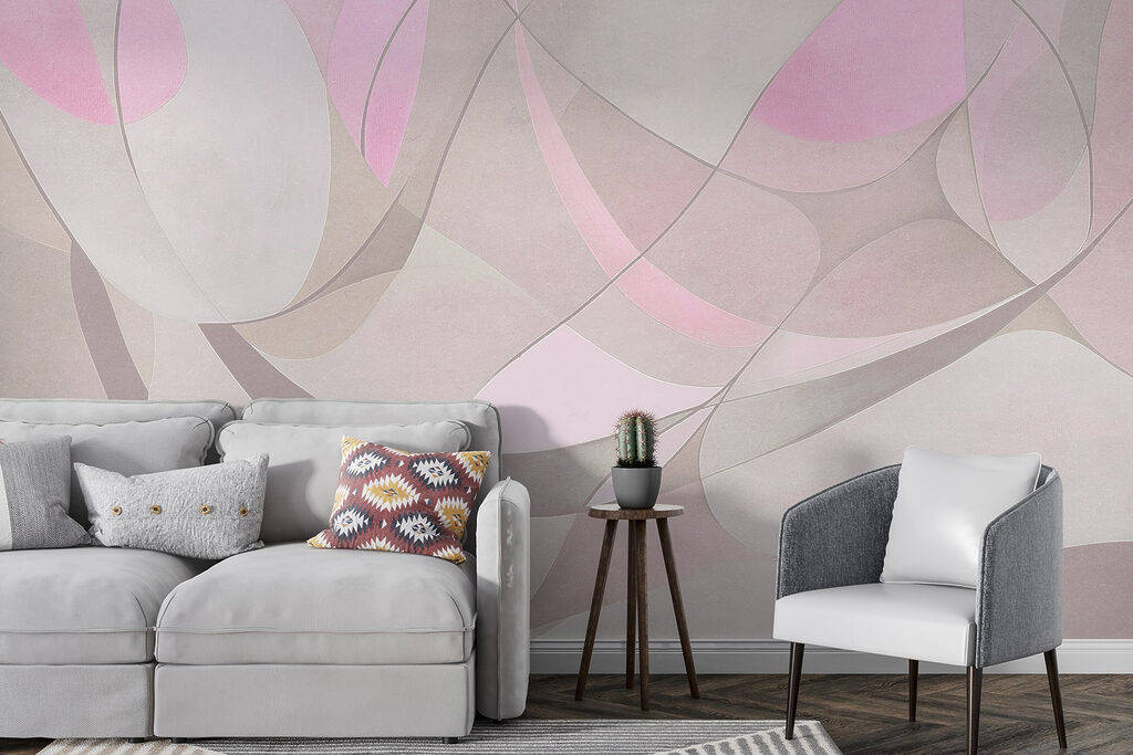 Pink and grey art