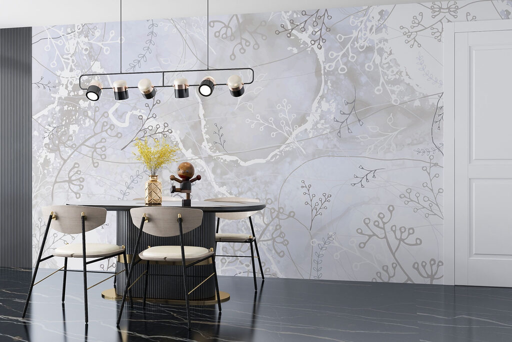 White and gray background with white and gray floral designs White and gray background with white and gray floral designs