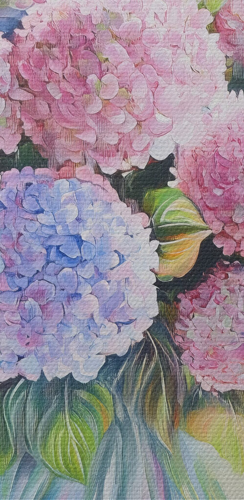 Painting of a vase of flowers