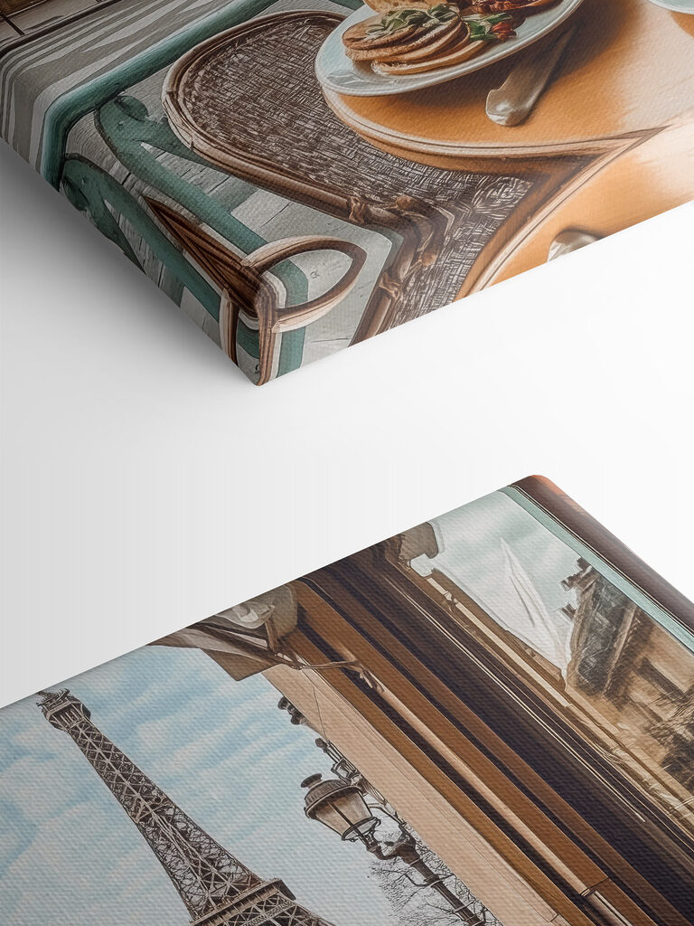 Table with a plate of food and a cup of coffee on it Table with a plate of food and a cup of coffee on it