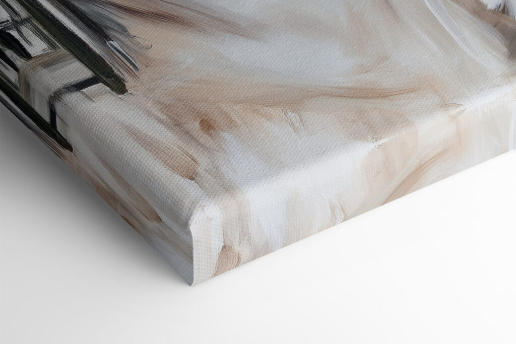 Painting of a woman in a white dress