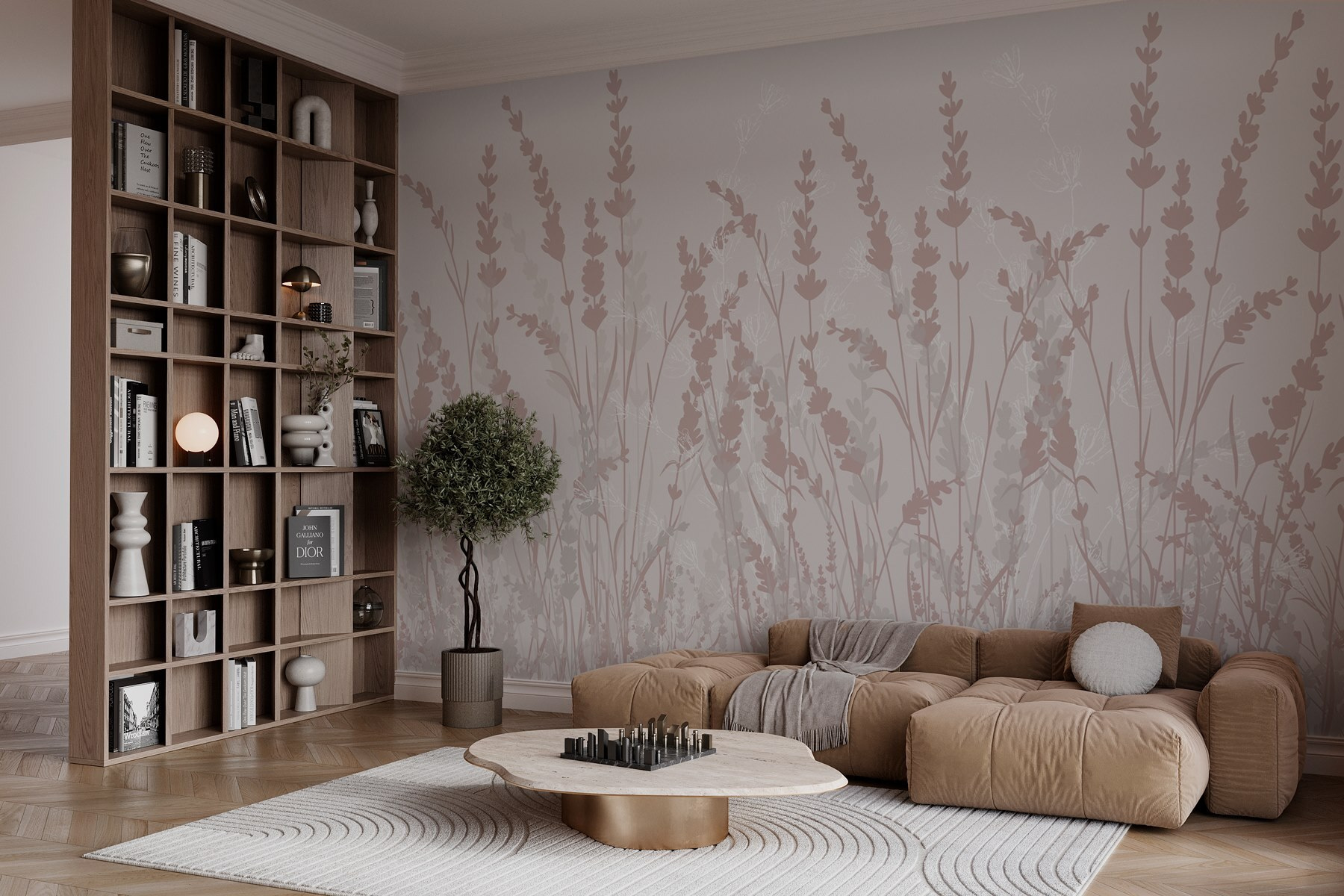Delicate floral pattern in soft hues