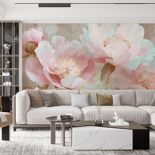 Delicate blooms in soft pastel hues