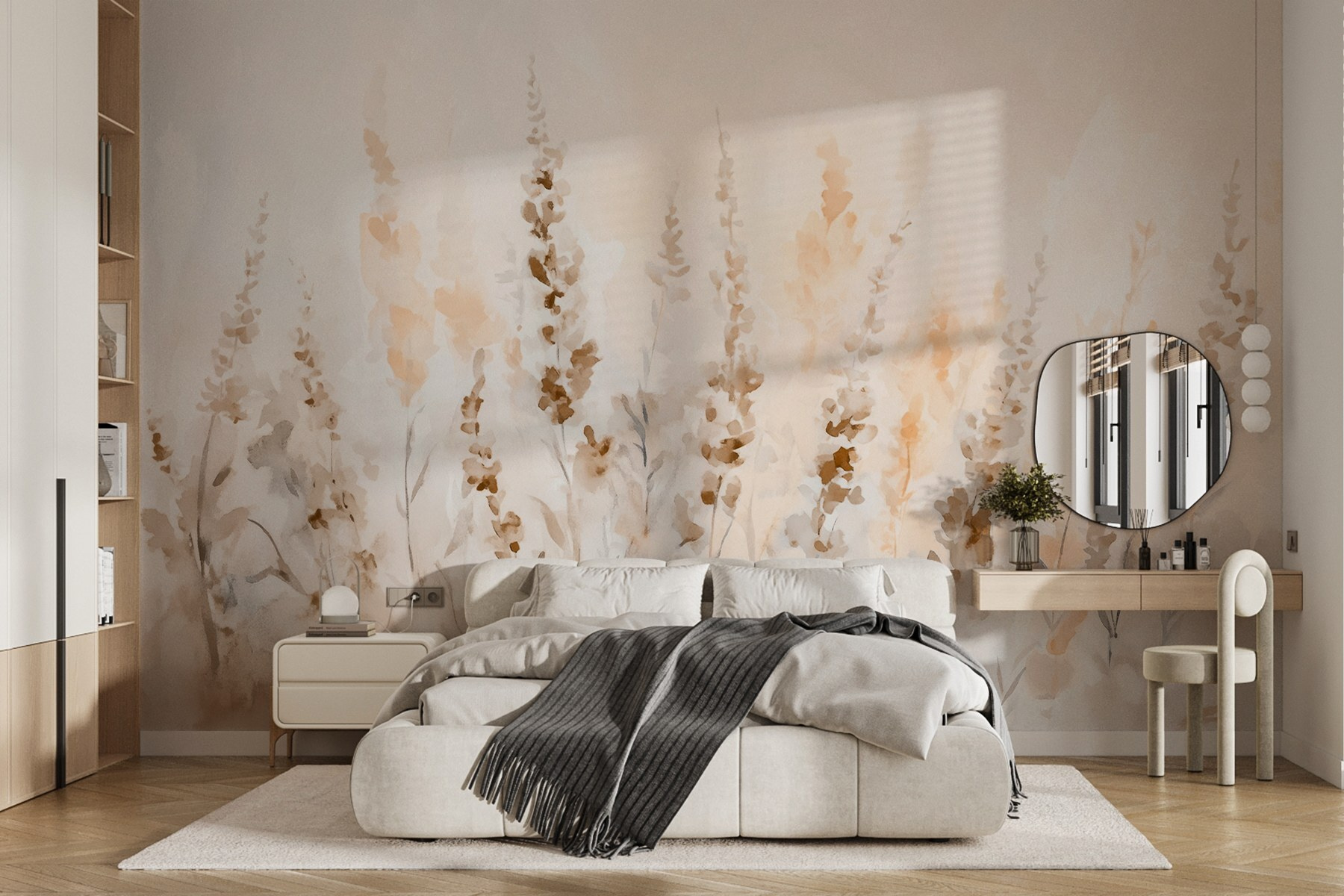 Painting of flowers in a field Painting of flowers in a field