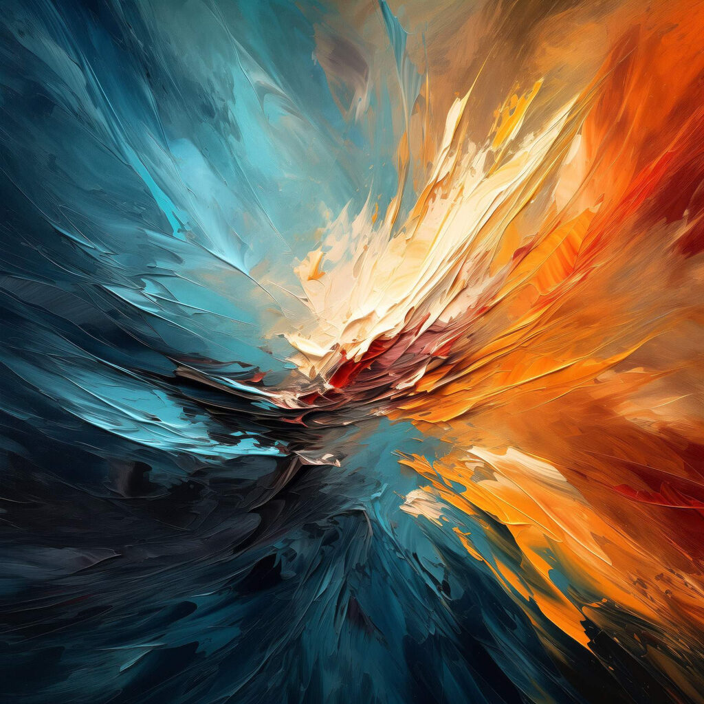 Colorful painting of a swirl Colorful painting of a swirl