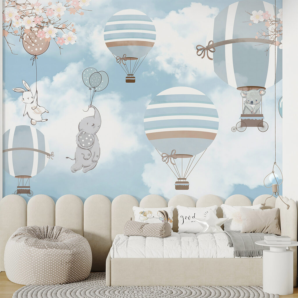 Group of elephants in the sky