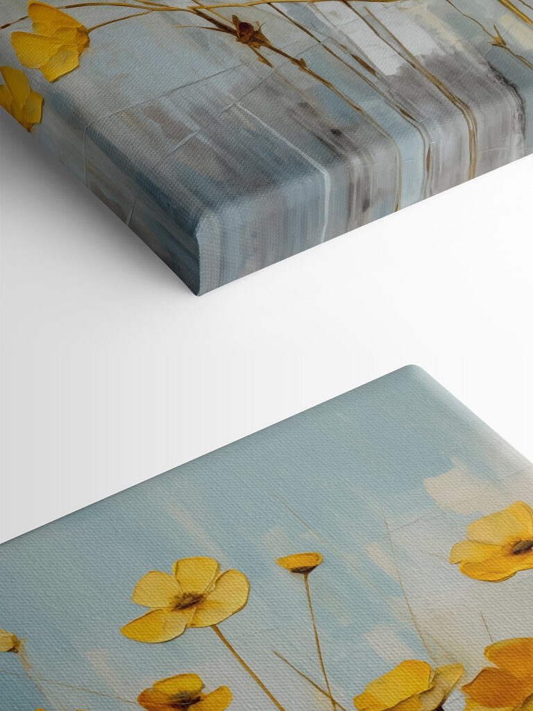 Painting of yellow flowers Painting of yellow flowers