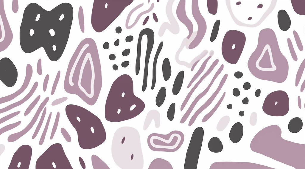 Pattern of purple and black shapes