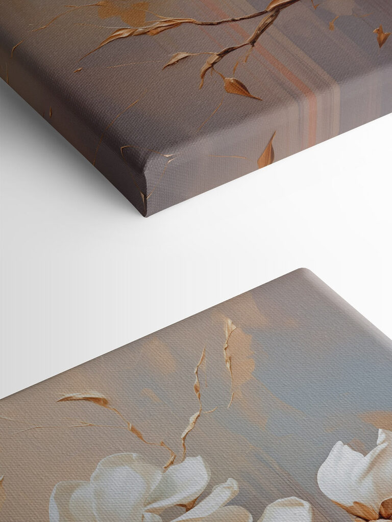 Painting of white flowers