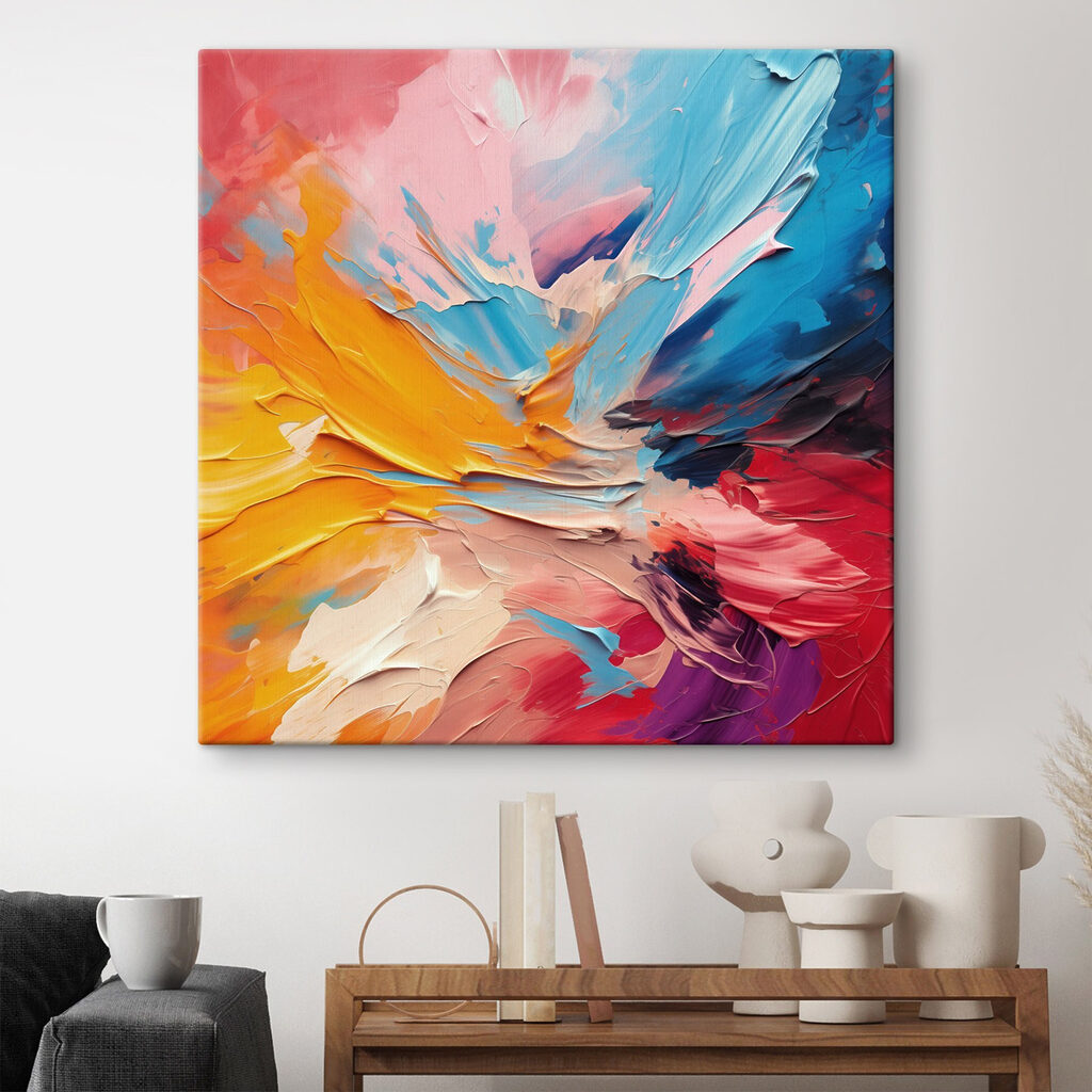 Vibrant hues collide in harmony Vibrant hues collide in harmony