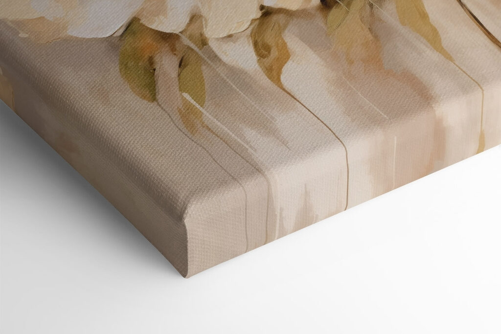 Painting of flowers on a wall Painting of flowers on a wall