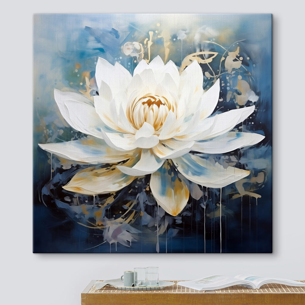 Painting of a white flower Painting of a white flower