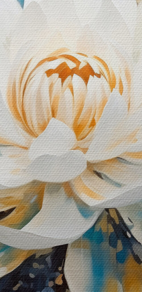 Painting of a white flower Painting of a white flower