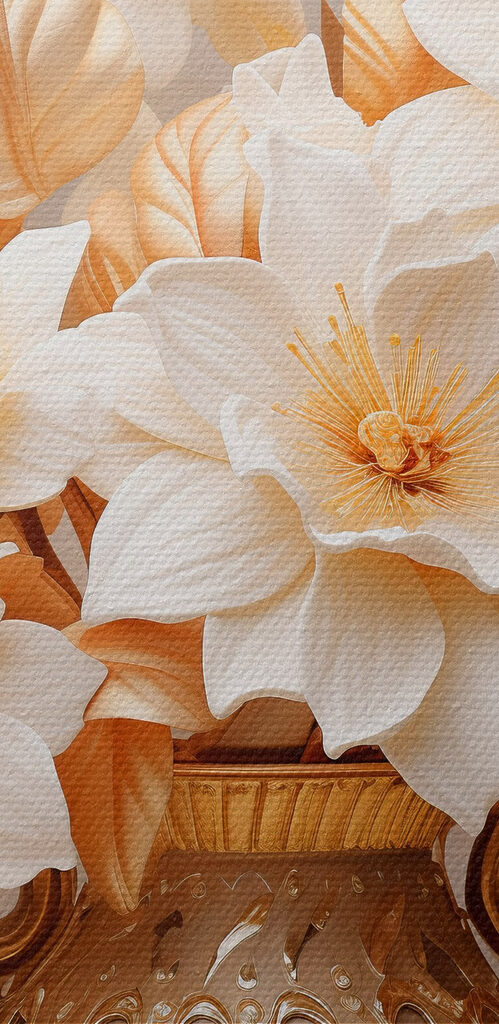 Vase with white flowers