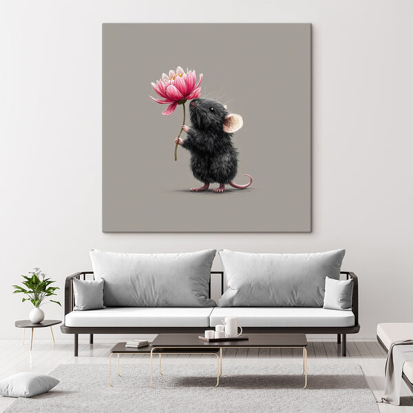 Mouse holding a flower Mouse holding a flower
