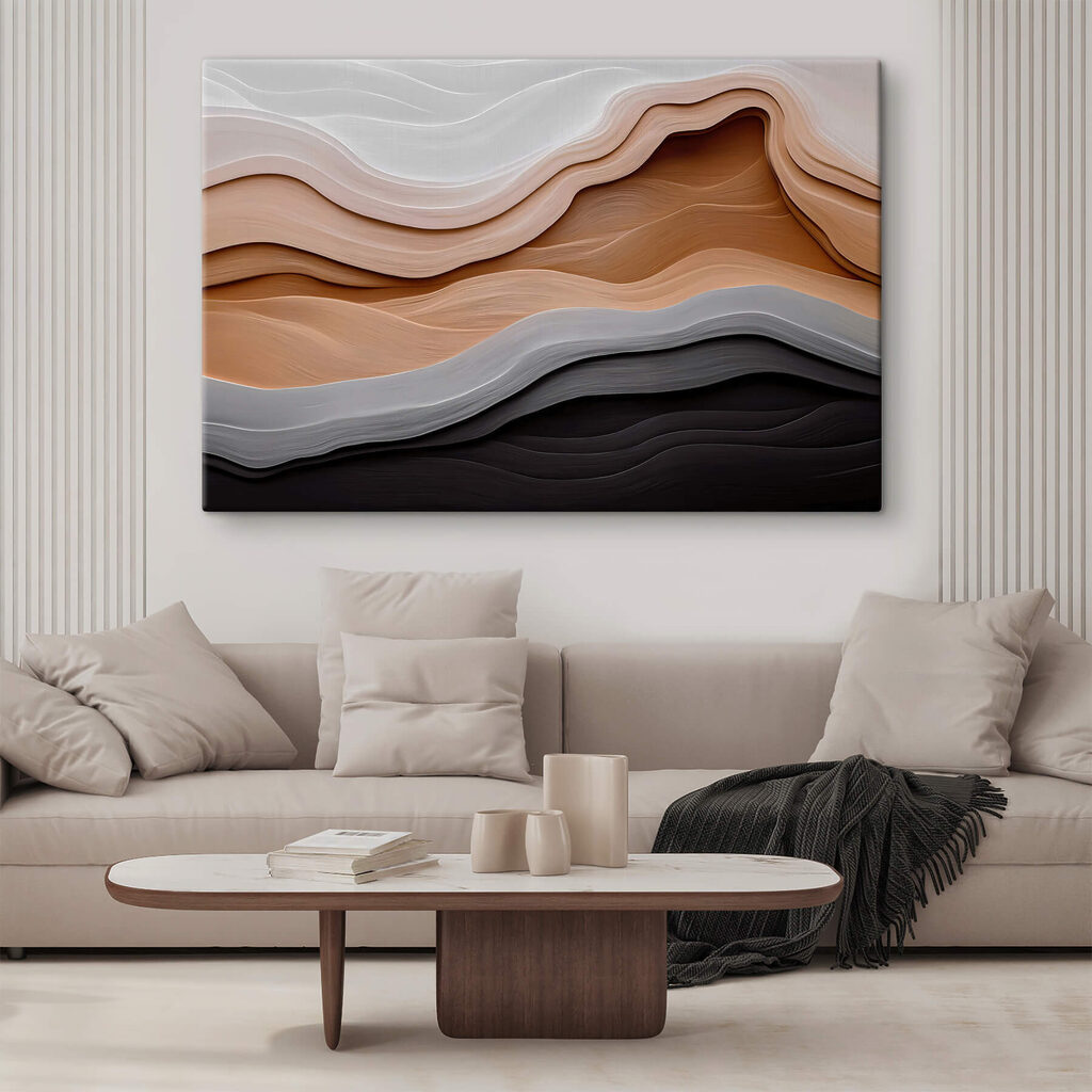 Soft waves of textured colors