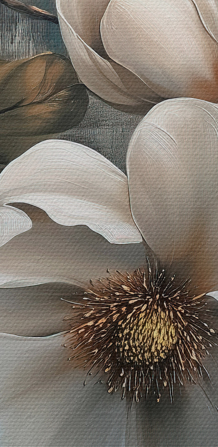 Painting of white flowers Painting of white flowers