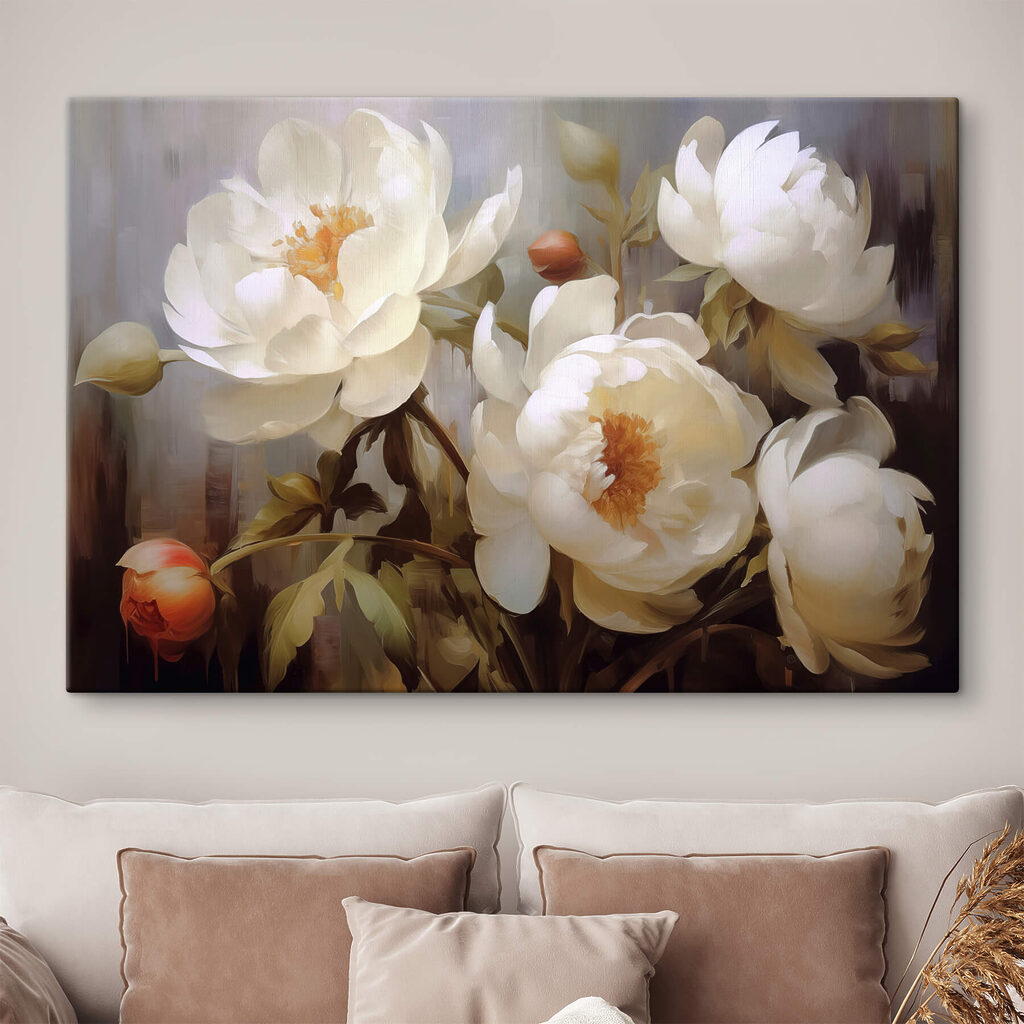Painting of white flowers