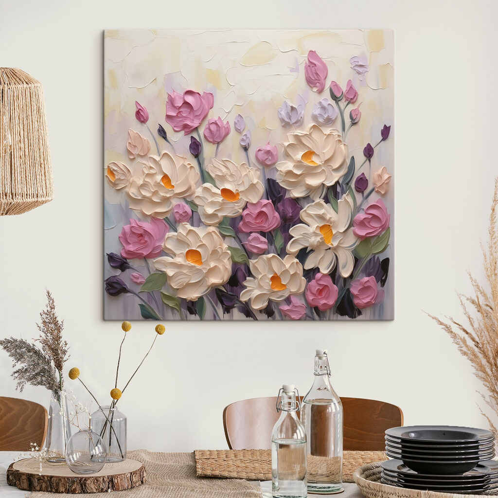 Painting of flowers and leaves Painting of flowers and leaves