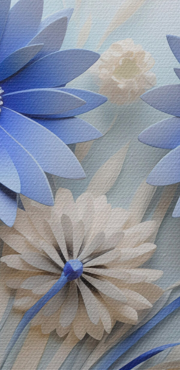 Blue and white paper flowers Blue and white paper flowers