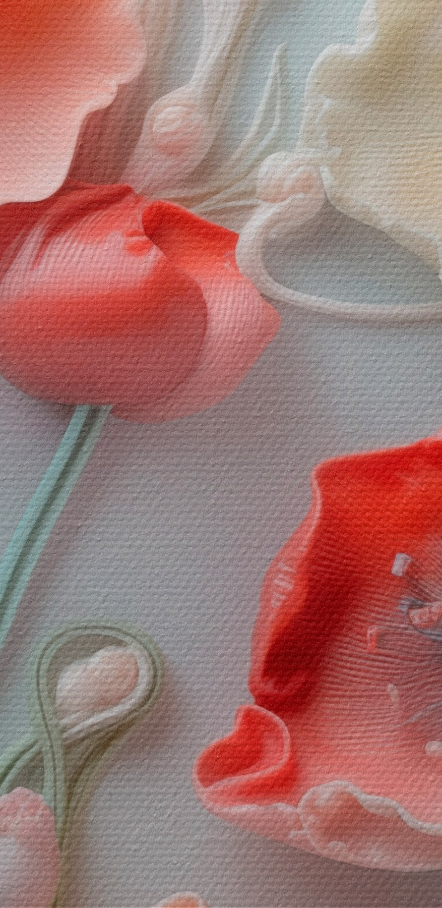 Group of flowers on a white surface Group of flowers on a white surface