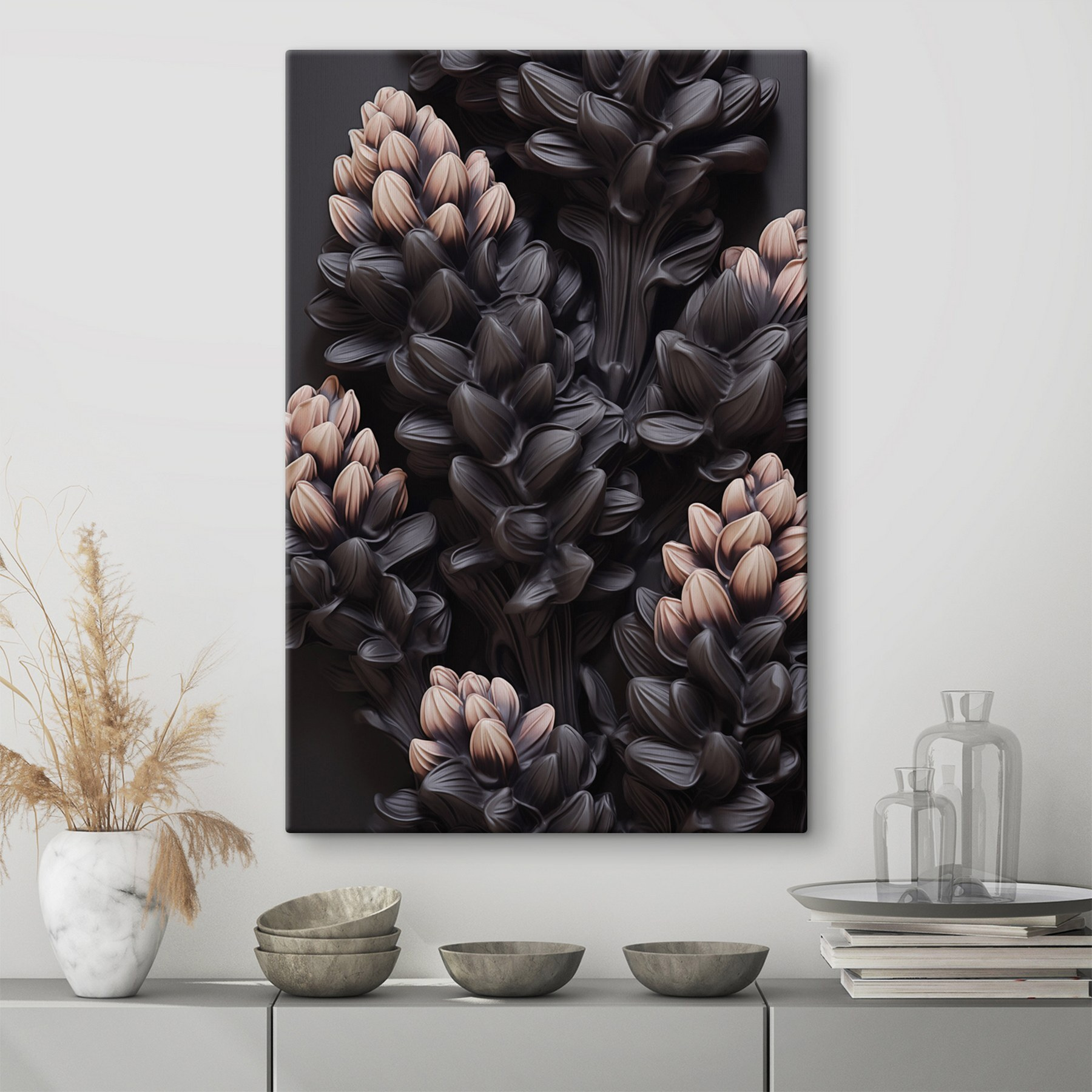 Blooming beauty against a dark backdrop