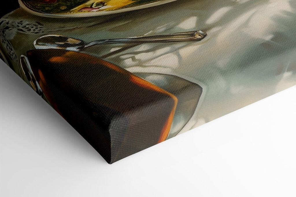 Plate of sandwiches and fruit on a table Plate of sandwiches and fruit on a table