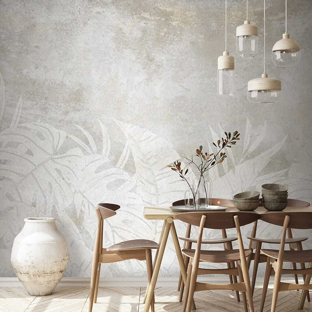 White background with leaves