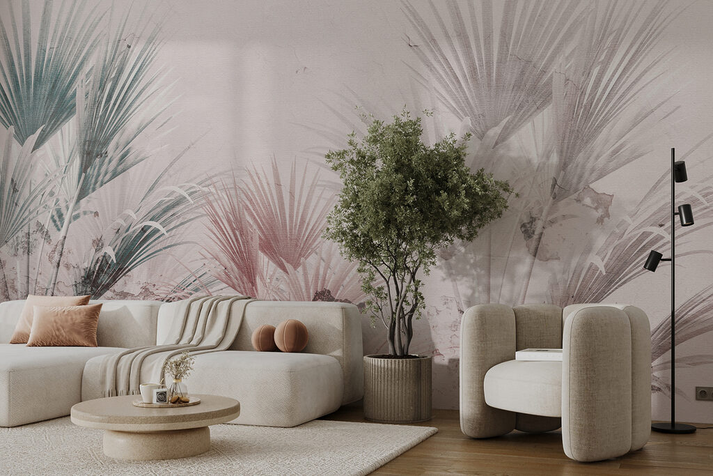 Elegant palm leaves on a soft background Elegant palm leaves on a soft background