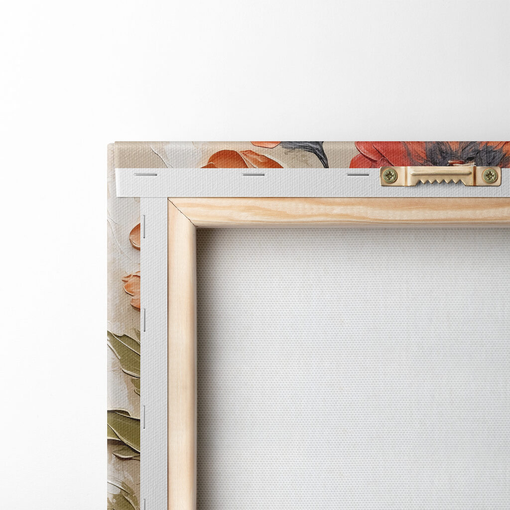 A painting of flowers in a vase