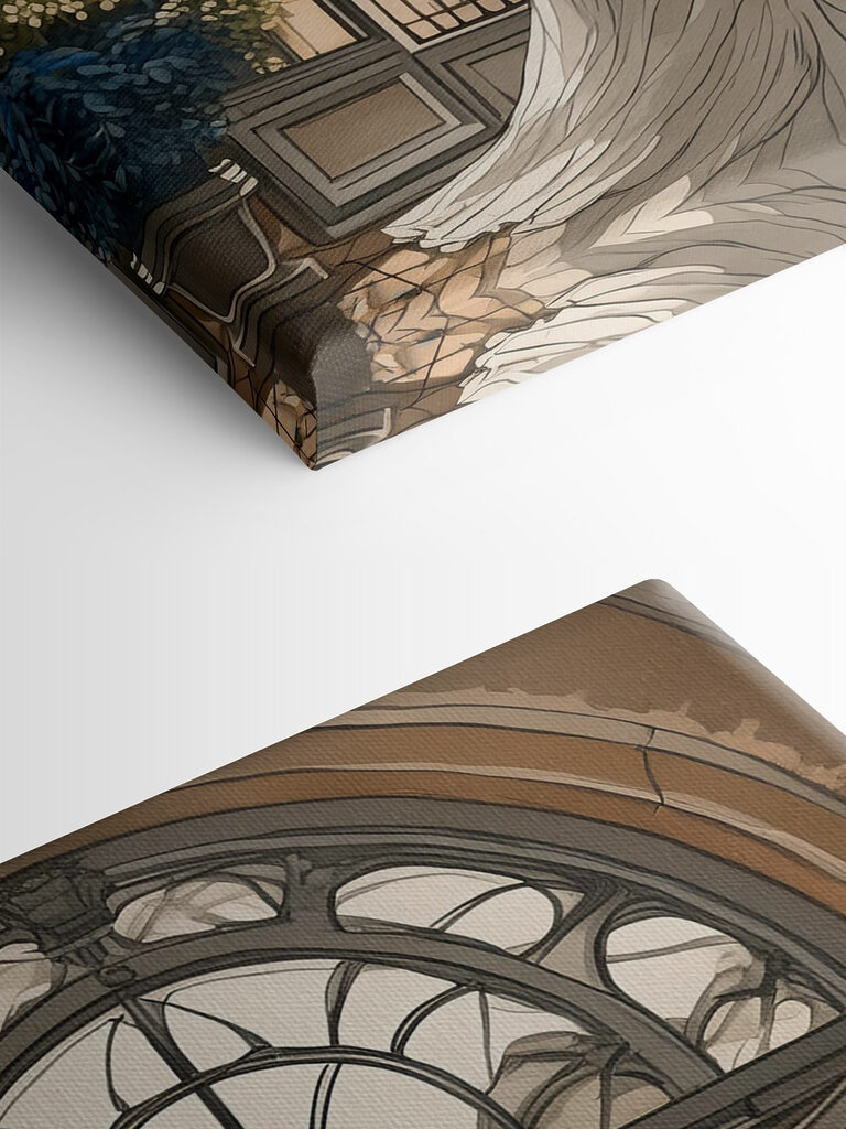 Woman in a white dress looking out a window Woman in a white dress looking out a window