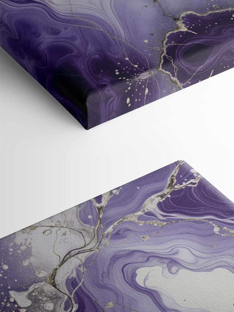 Lavender swirls with metallic veins Lavender swirls with metallic veins