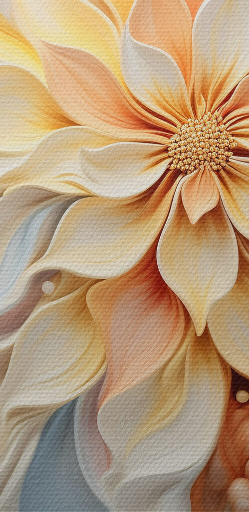 Soft petals in pastel hues bloom