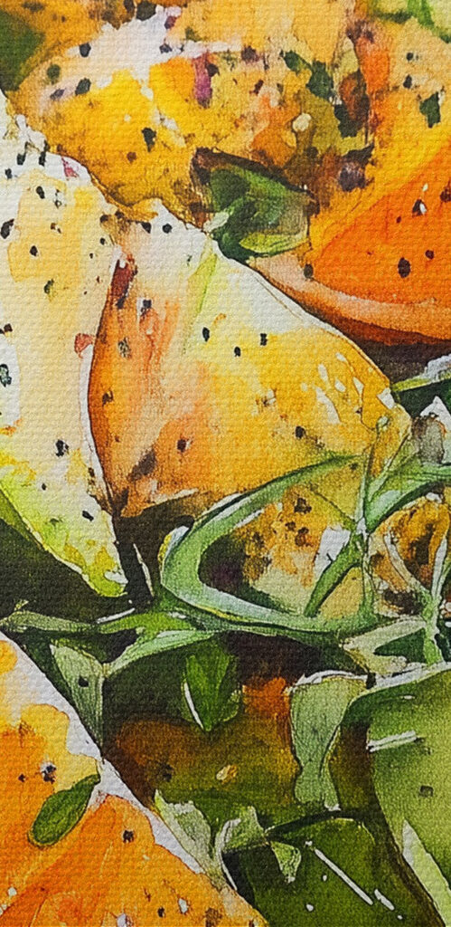 Plate of fruit and vegetables Plate of fruit and vegetables