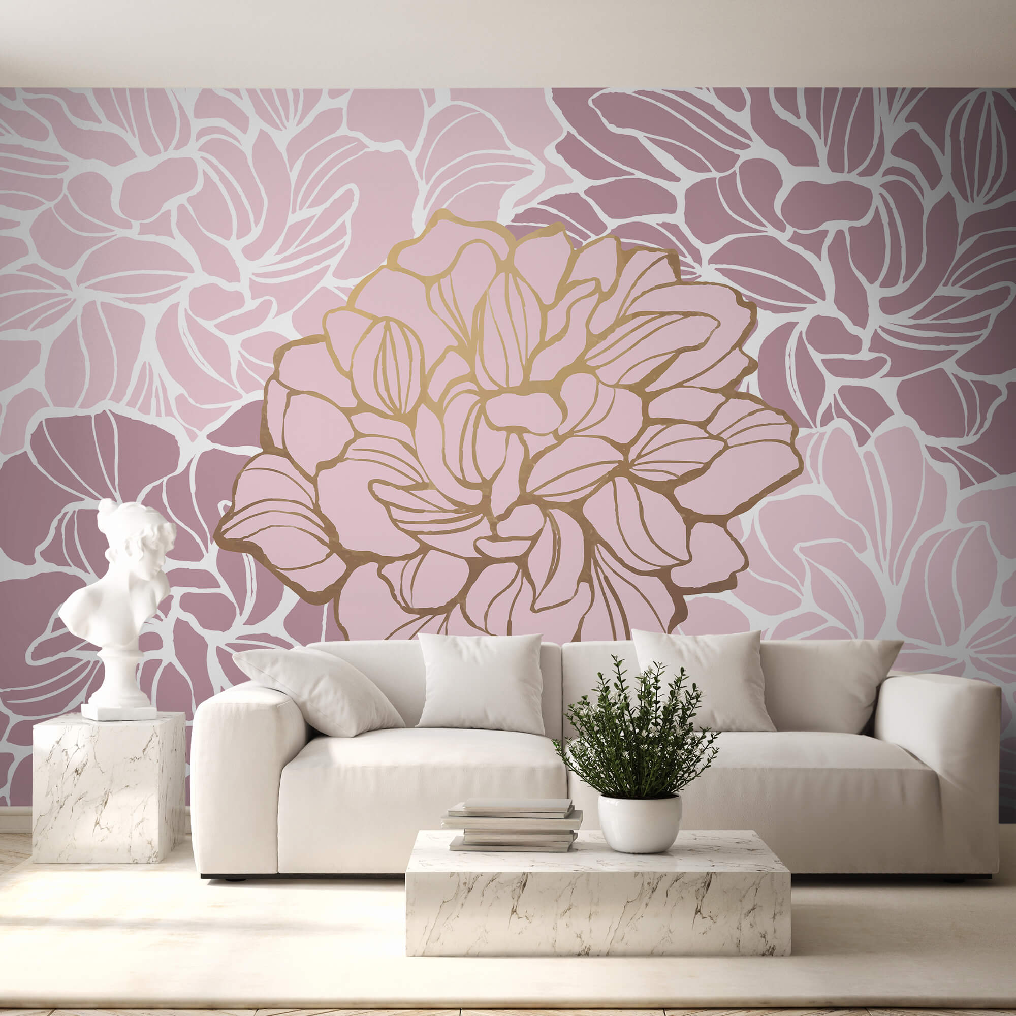 Рожево-біла квітка