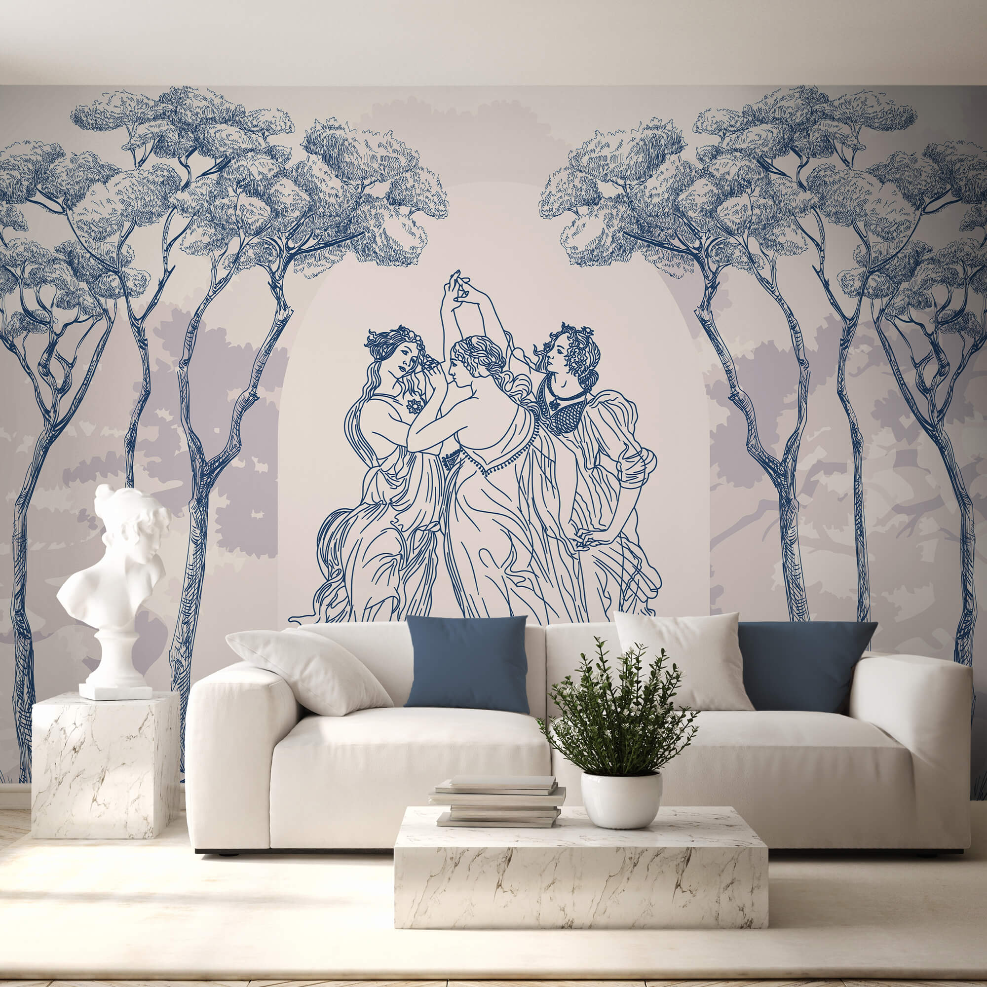 Група людей танцює під деревами