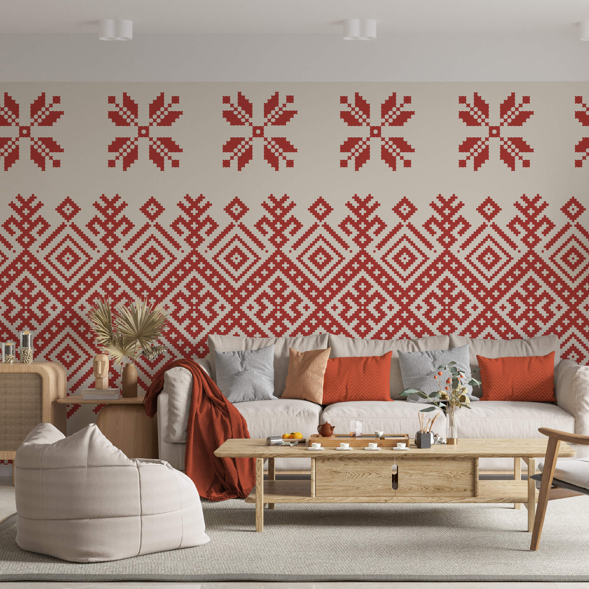 Червоно-білий візерунок Червоно-білий візерунок