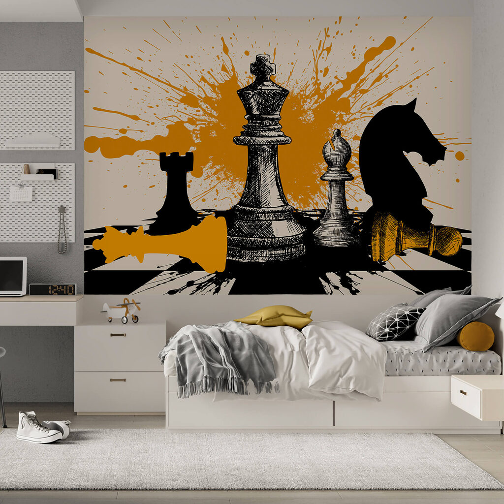 Чорно-білі шахові фігури