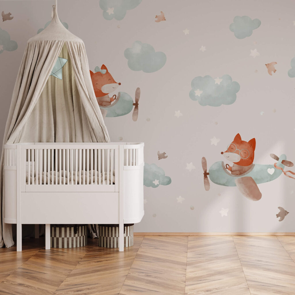 Візерунок лисиць, що літають на літаках Візерунок лисиць, що літають на літаках