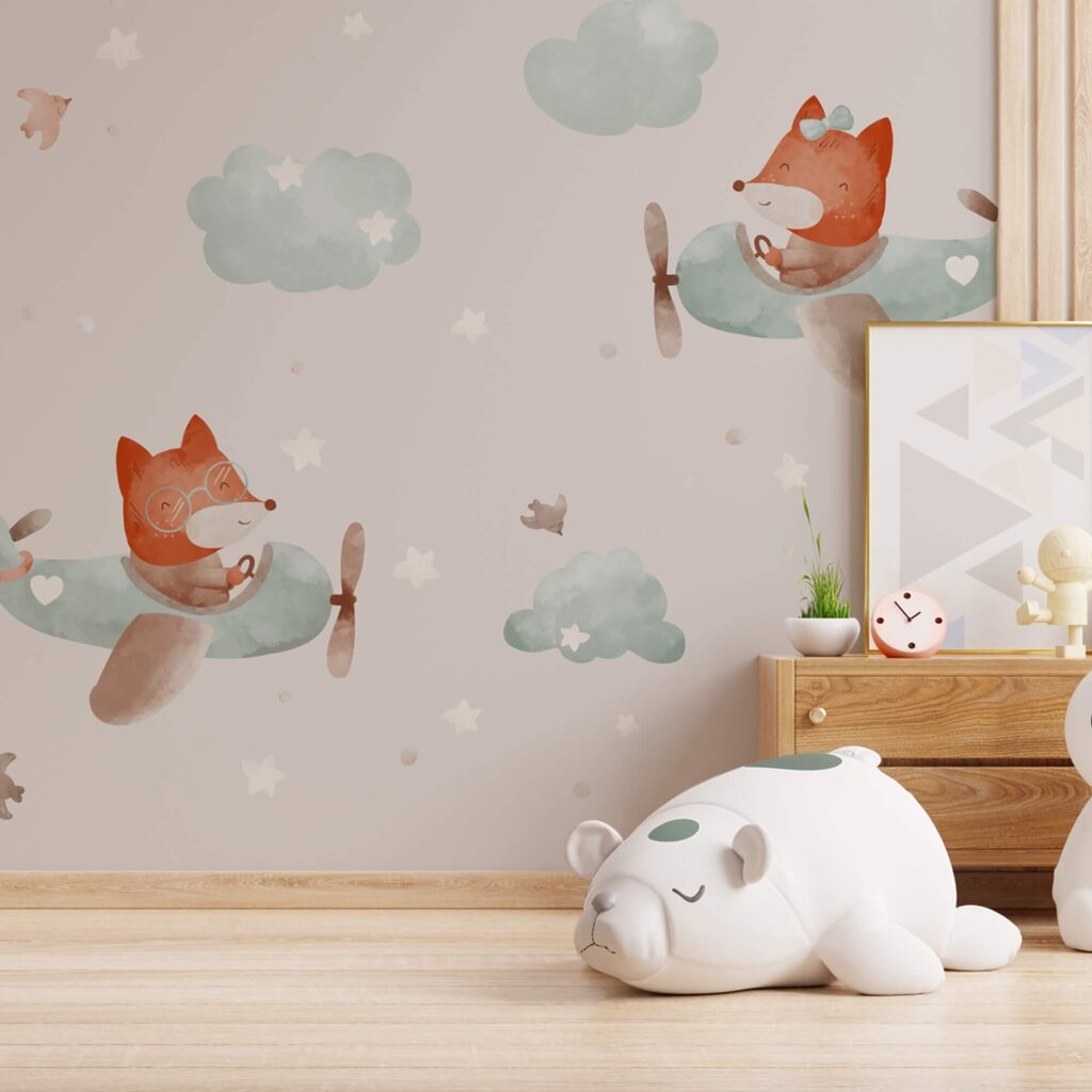 Візерунок лисиць, що літають на літаках Візерунок лисиць, що літають на літаках