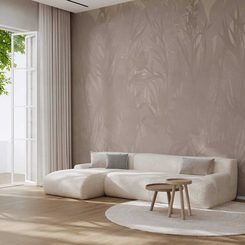 Витончені ботанічні візерунки в м'яких тонах