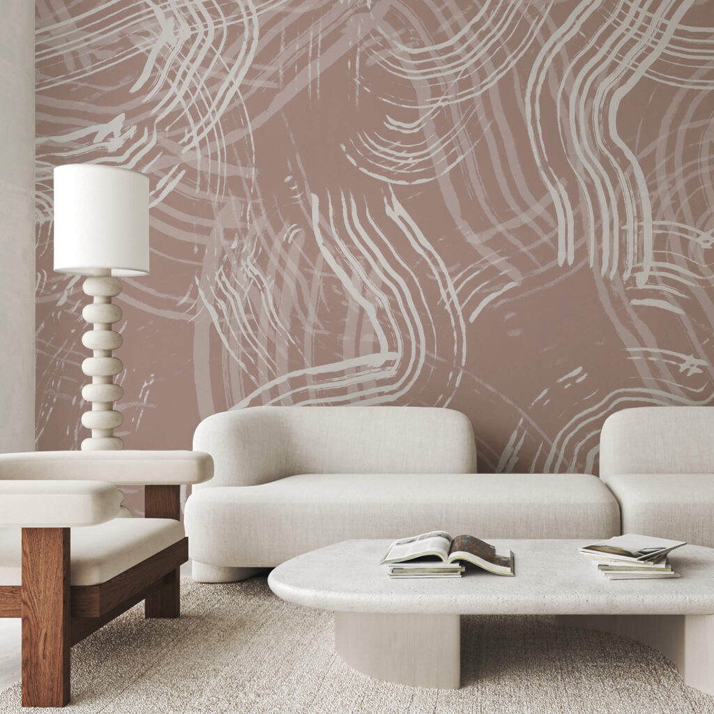 Білі лінії на рожевому тлі