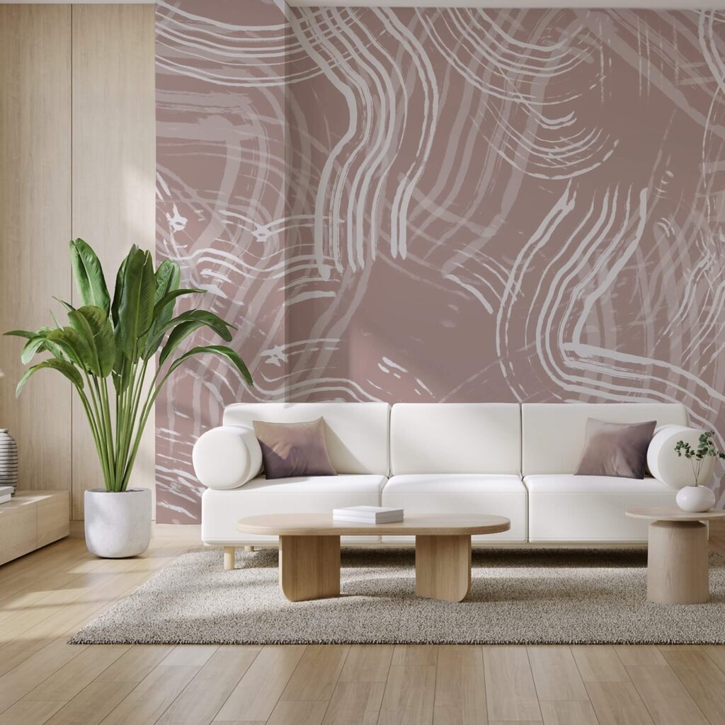 Білі лінії на рожевому тлі