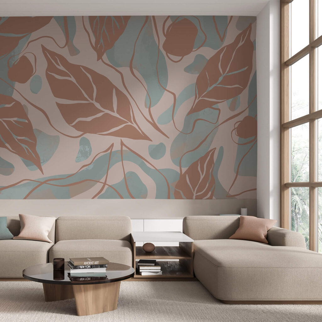 Візерунок листя та бульбашок