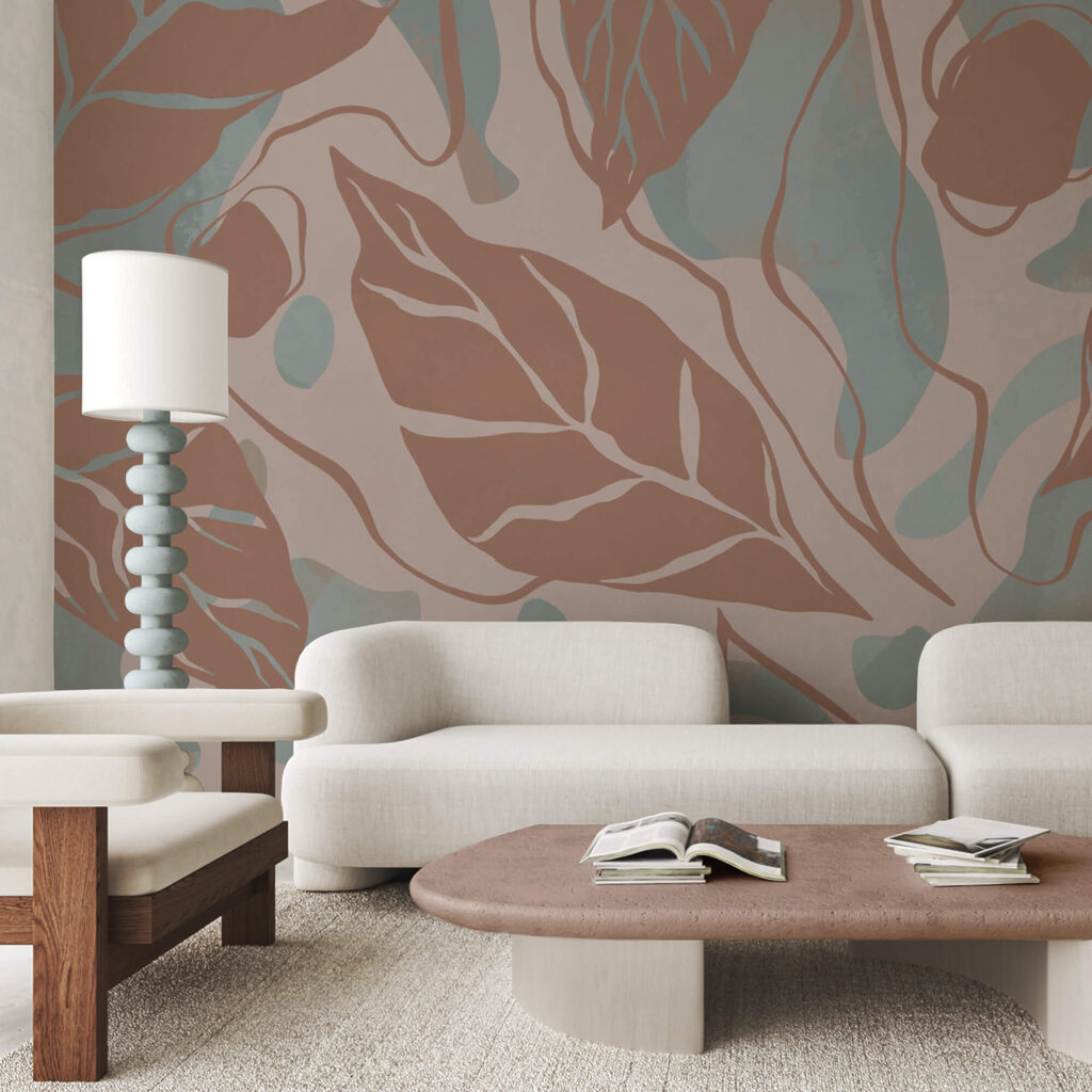 Візерунок листя та бульбашок