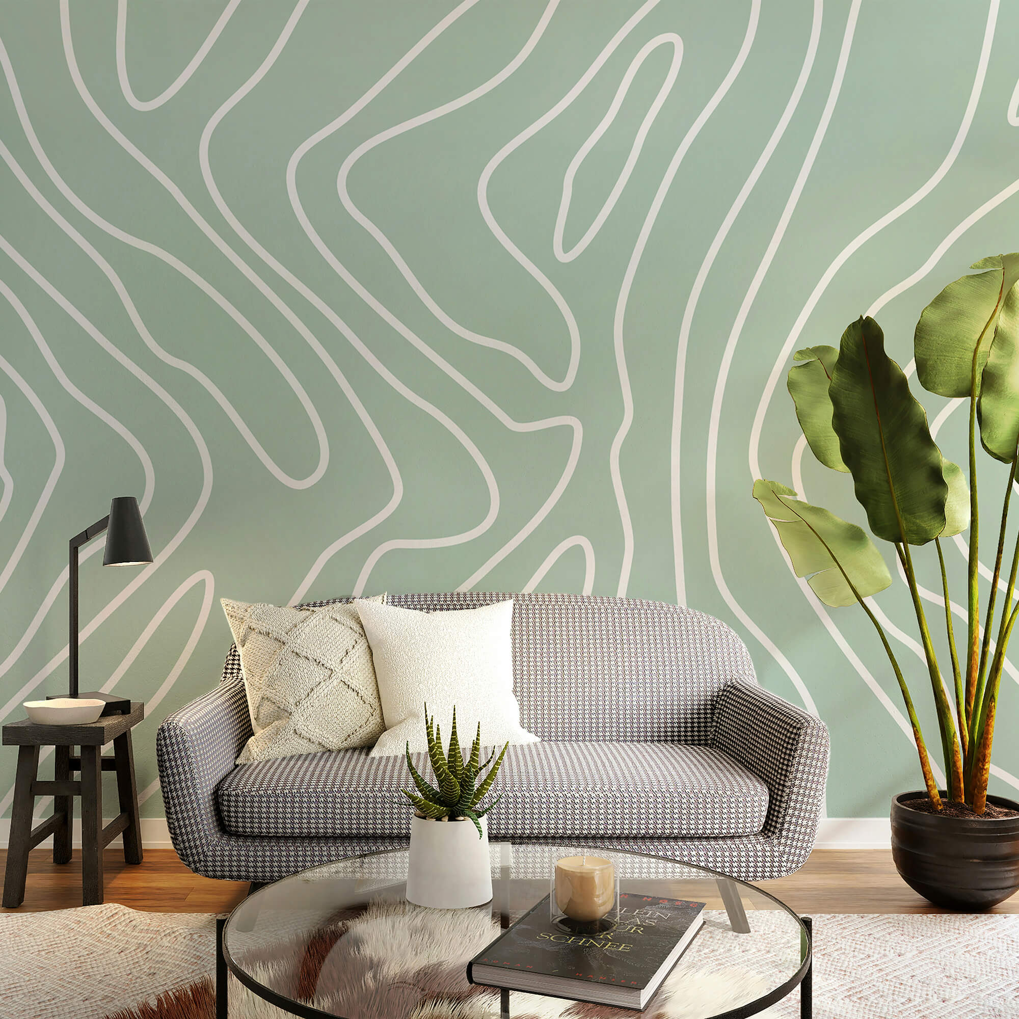 Білі лінії на світло-зеленому тлі Білі лінії на світло-зеленому тлі